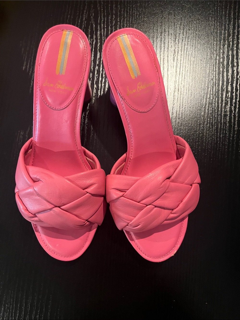 Sam Edelman Pink Braided Slide Mules